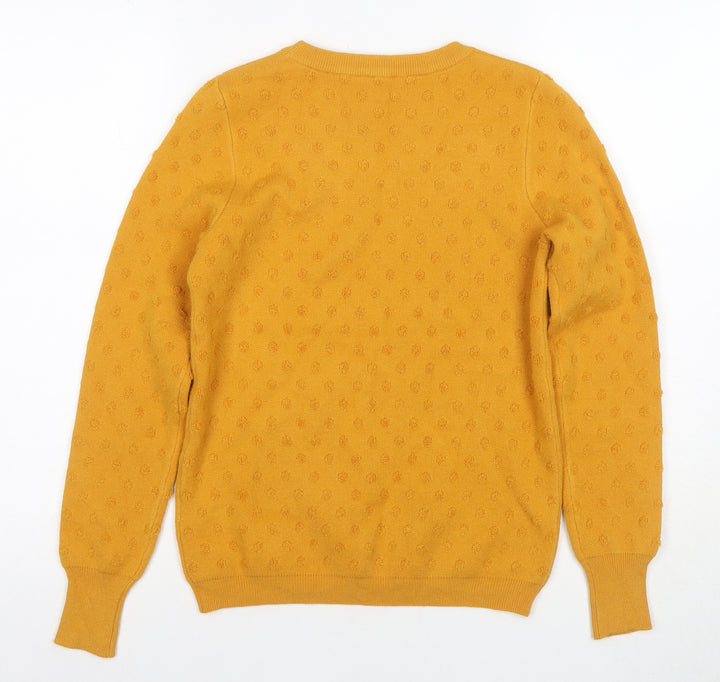 Oasis Women Yellow XS Knit Jumper Crew Neck Classic