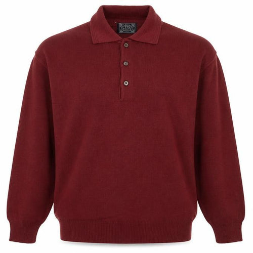 P.F.M Principles For Men Red XL Wool Acrylic Henley Jumper