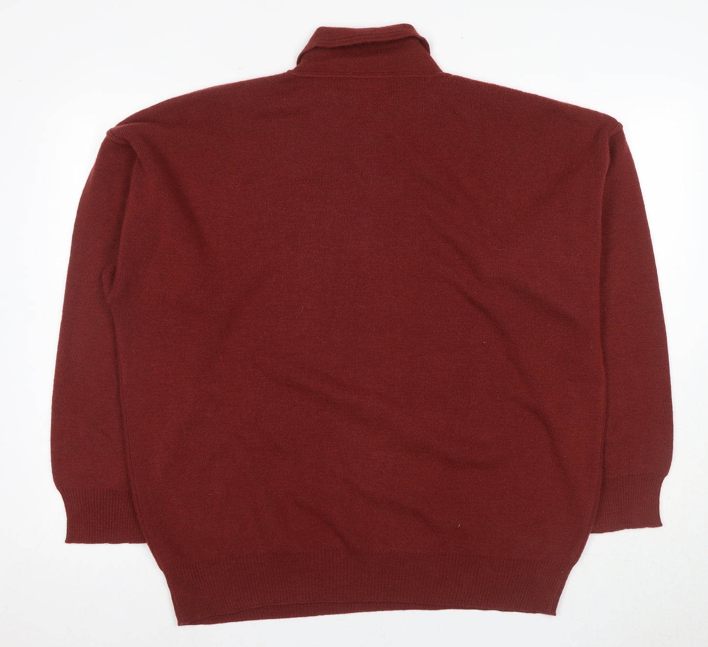 P.F.M Principles For Men Red XL Wool Acrylic Henley Jumper