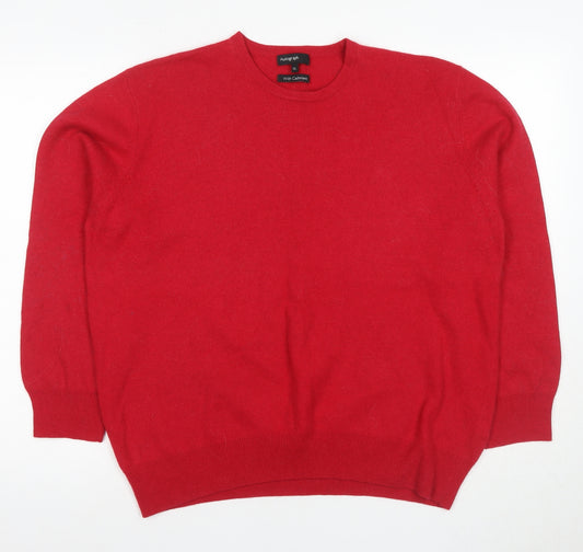 Marks and Spencer Men's Red Wool Cashmere Pullover XL