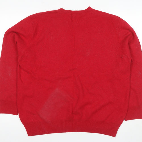 Marks and Spencer Men's Red Wool Cashmere Pullover XL