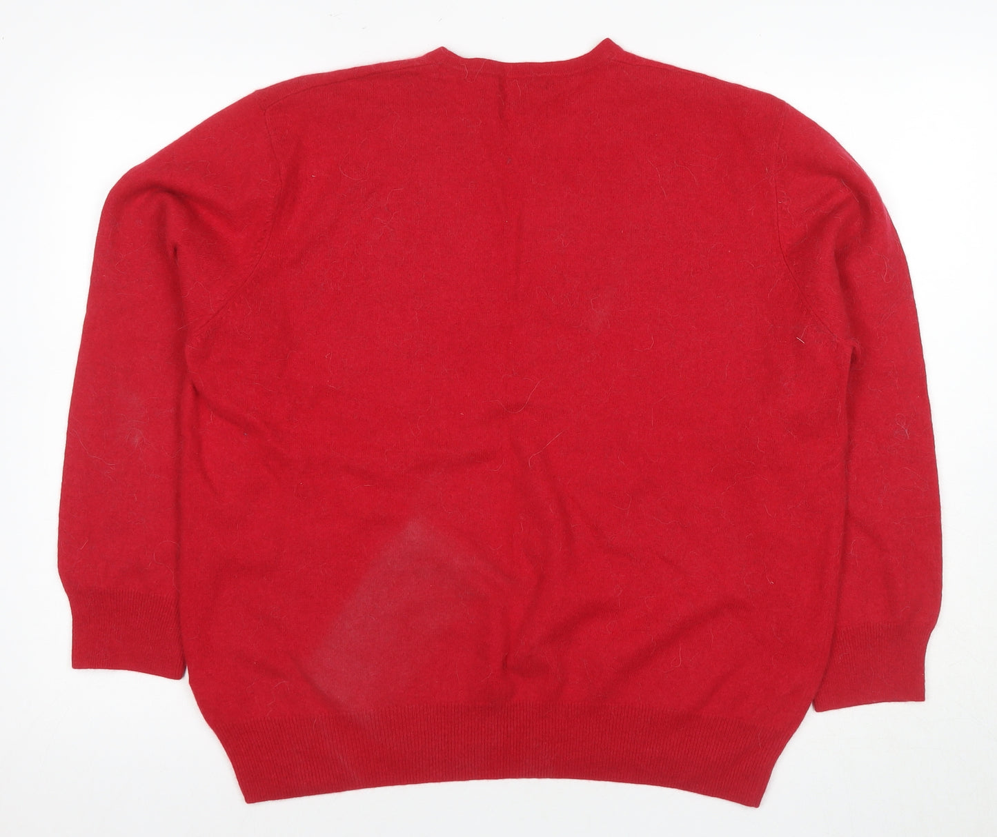 Marks and Spencer Men's Red Wool Cashmere Pullover XL