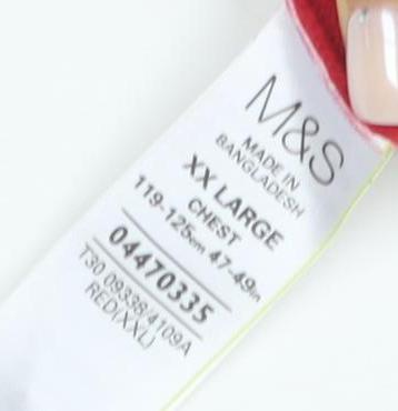 Marks and Spencer Men's Red Wool Cashmere Pullover XL