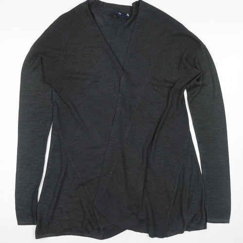 Gap Women's Grey Wrap Jumper M Wool Blend