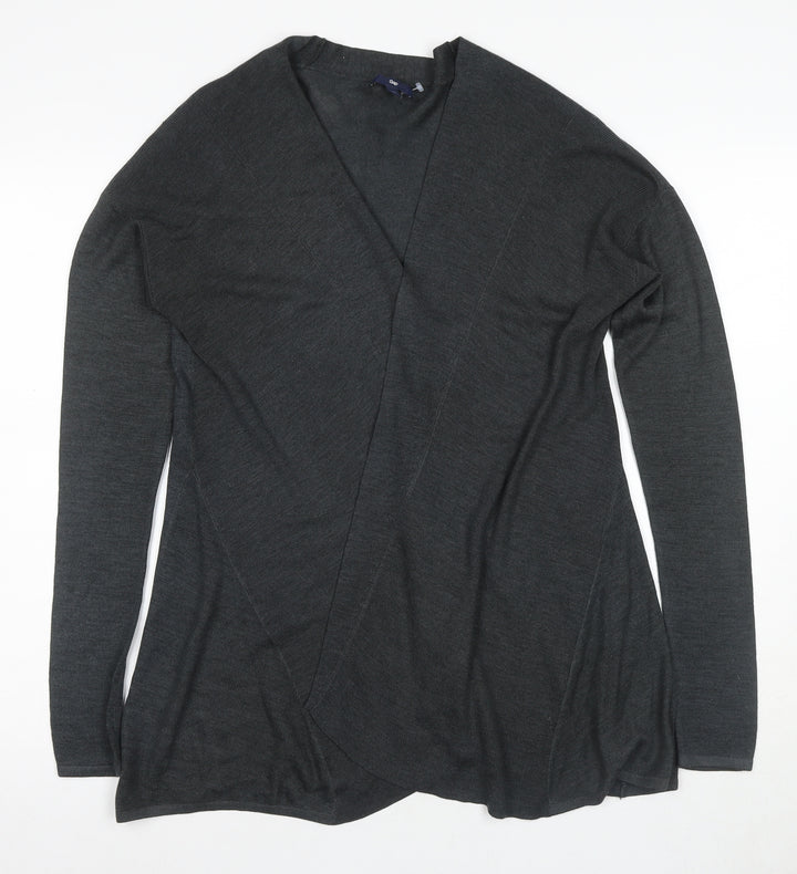 Gap Women's Grey Wrap Jumper M Wool Blend