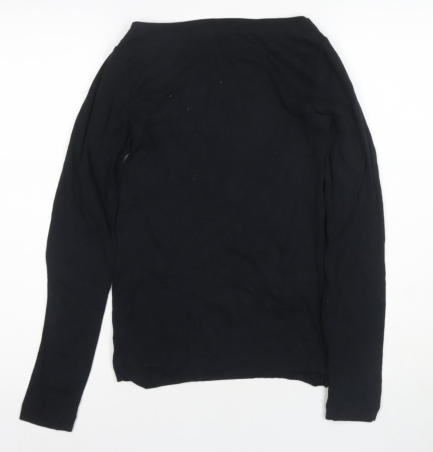 GAP Women's Black Basic Long Sleeve T-Shirt, Size S