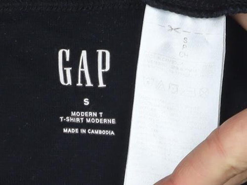 GAP Women's Black Basic Long Sleeve T-Shirt, Size S