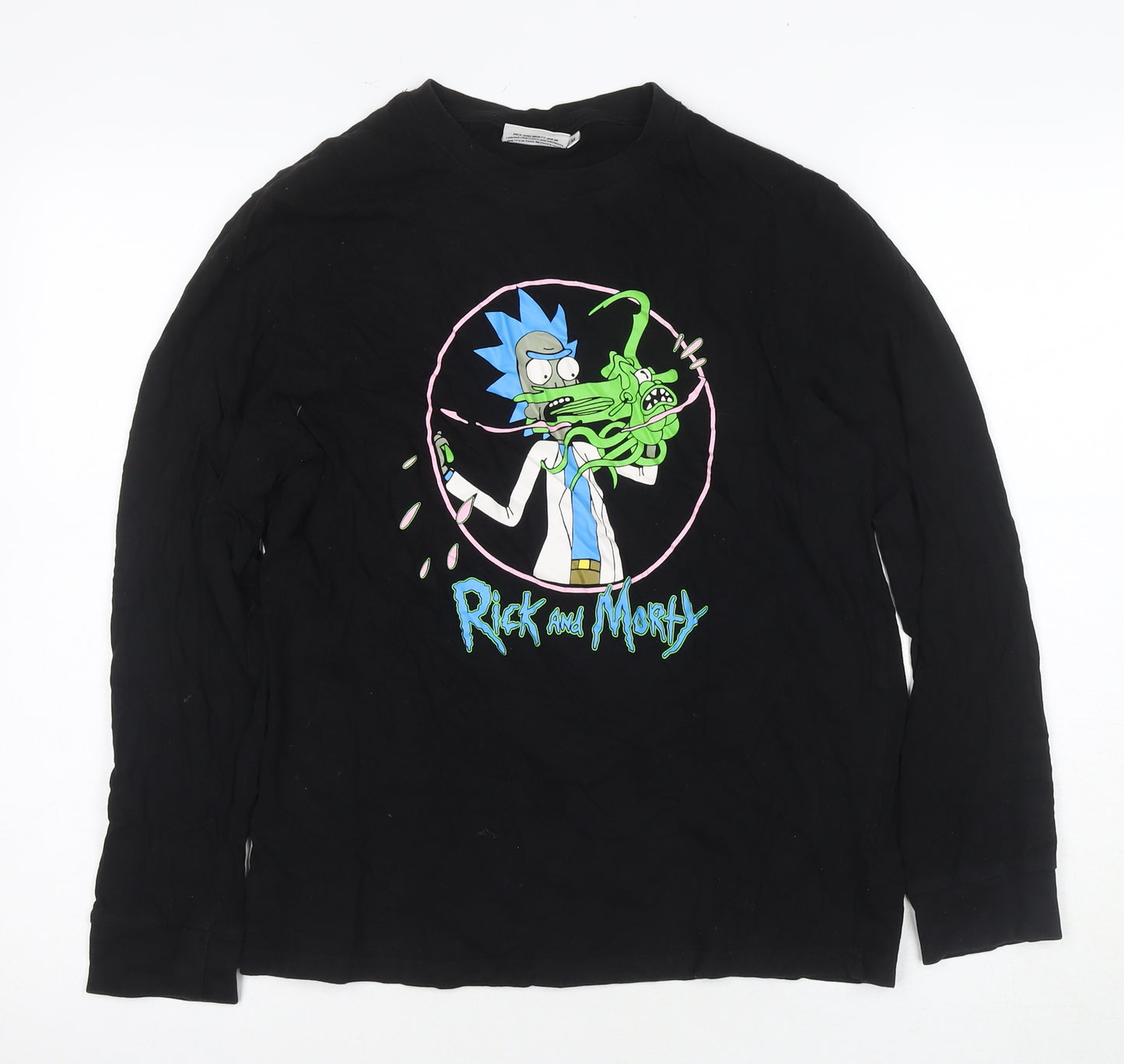 Rick and Morty Black Men's Long Sleeve T-Shirt M