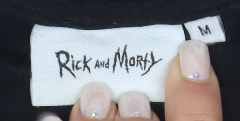 Rick and Morty Black Men's Long Sleeve T-Shirt M