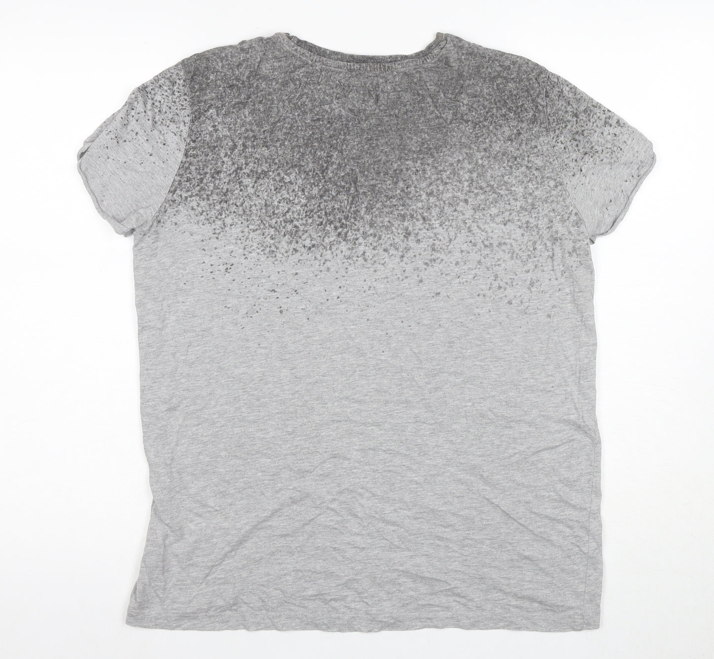 Adidas Men's Grey Graphic T-Shirt, Size 12