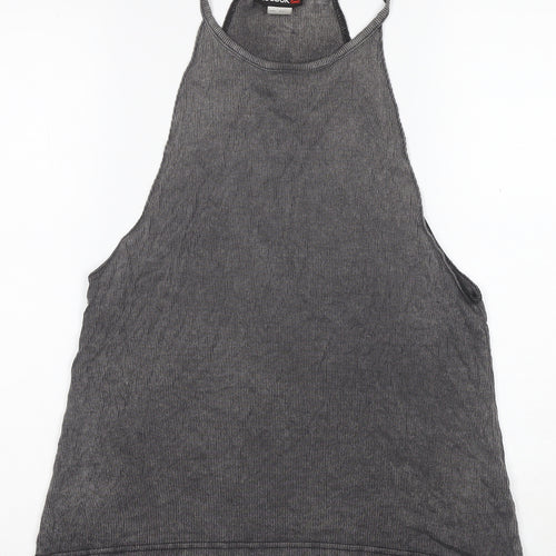 Reebok Women's Grey Halter Tank Top, Size S, Casual