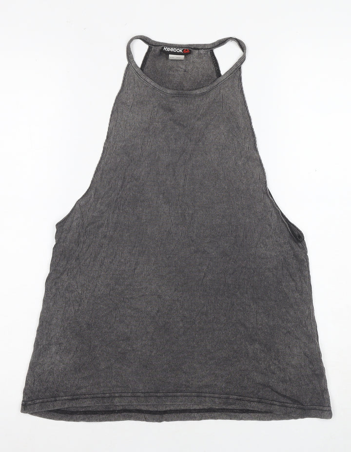 Reebok Women's Grey Halter Tank Top, Size S, Casual
