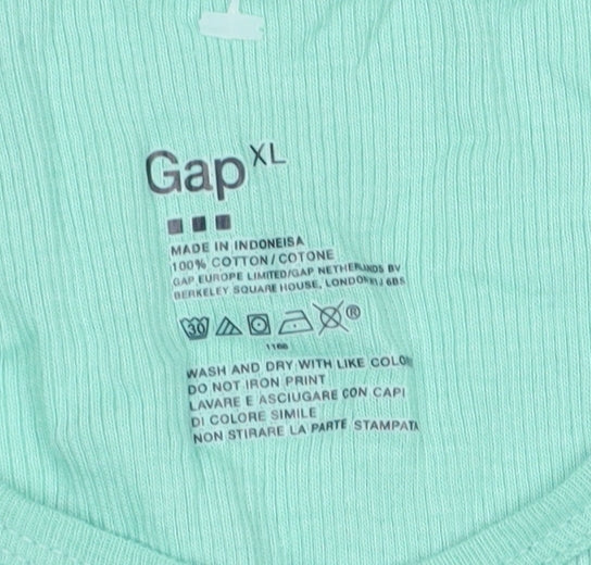 Gap Women's Green XL Basic Tank Top Sleeveless