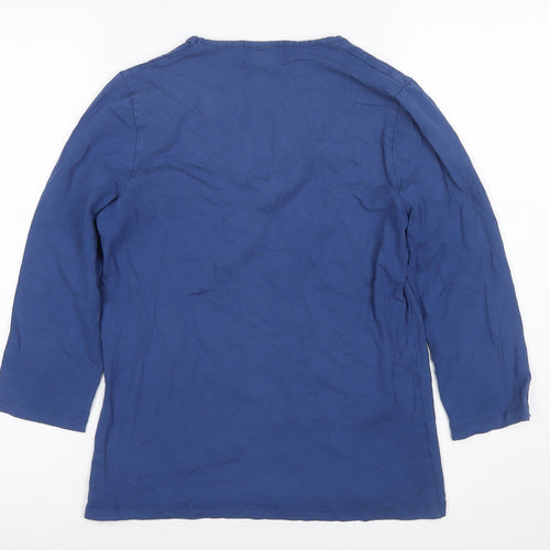Paul Costelloe Women's Blue Basic T-Shirt Size 6