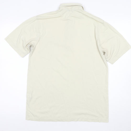 Arlect Men's Beige Polo Shirt, S, Short Sleeve Cotton