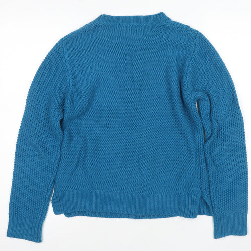 Oasis Women's Blue Pullover Jumper, Size S, Knit, Acrylic