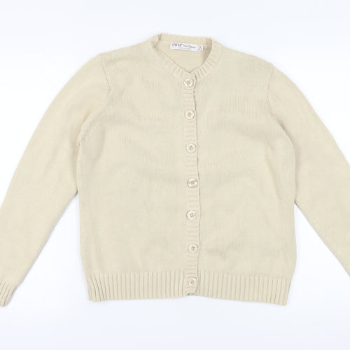EWM Women's Beige Cardigan, Size M, 100% Cotton