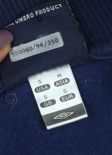 Umbro Boys Blue Full Zip Sweatshirt - Size S