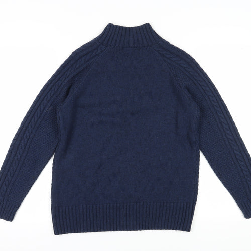 Crew Clothing Women's Blue Cable-Knit Jumper, Size 12