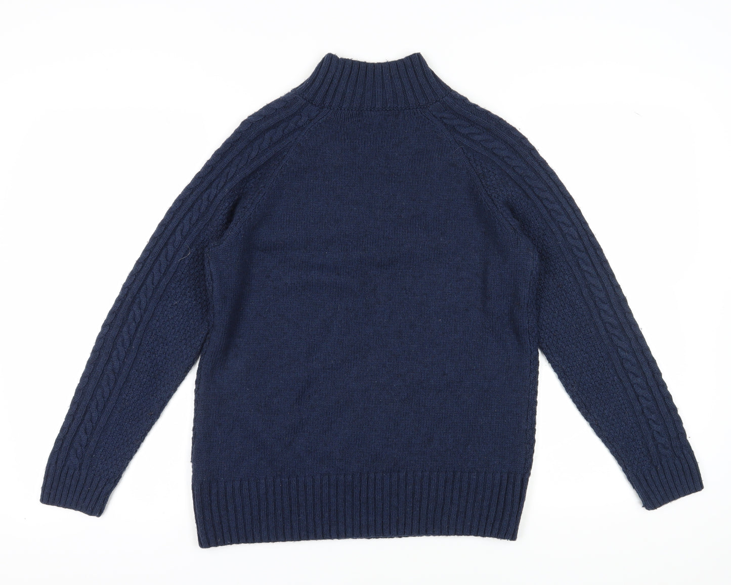 Crew Clothing Women's Blue Cable-Knit Jumper, Size 12