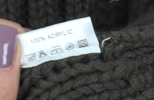 Peter Smith Men's Brown XL Chunky Full Zip Jumper