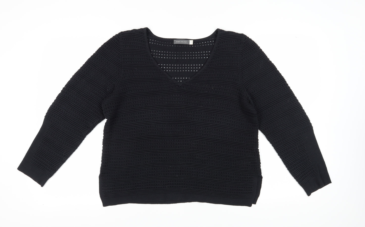 Mint Velvet Women's Size 16 Black V-Neck Jumper