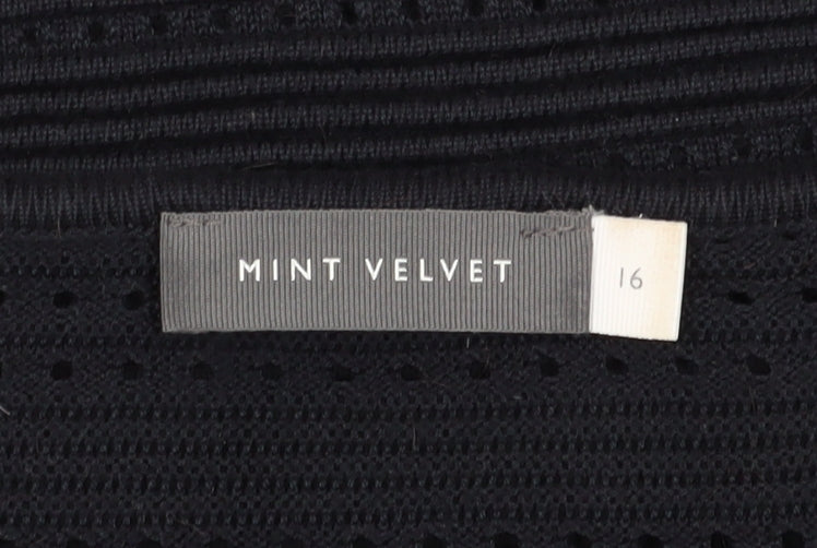 Mint Velvet Women's Size 16 Black V-Neck Jumper