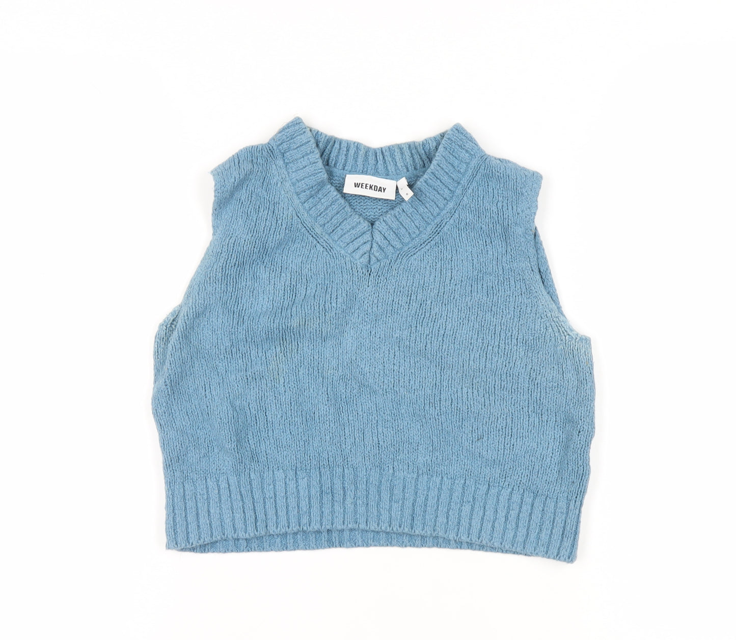 Weekday Women's Blue V-Neck Vest Jumper Size 14