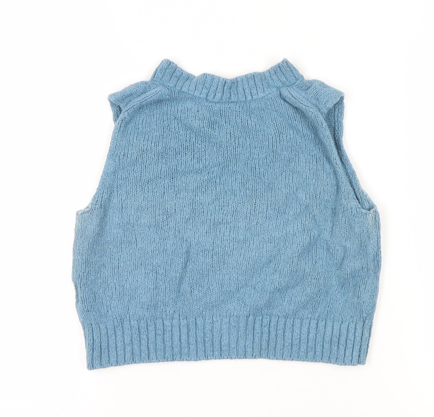 Weekday Women's Blue V-Neck Vest Jumper Size 14