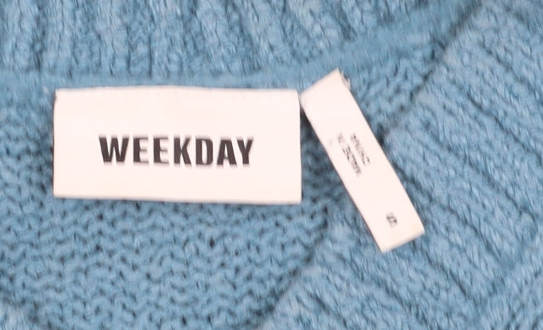 Weekday Women's Blue V-Neck Vest Jumper Size 14