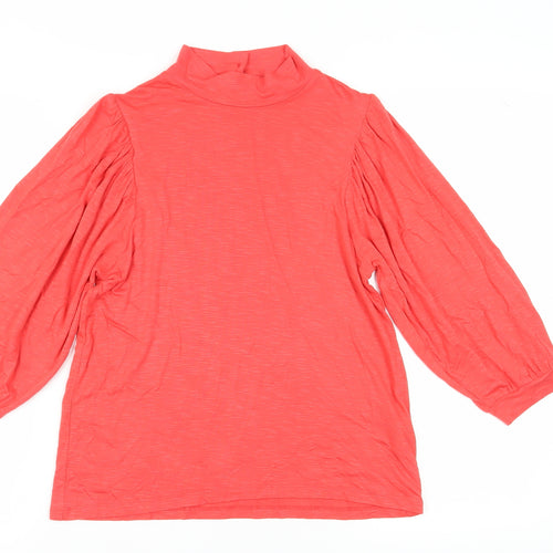 Oliver Bonas Women's Red Blouse Size 8 High Neck