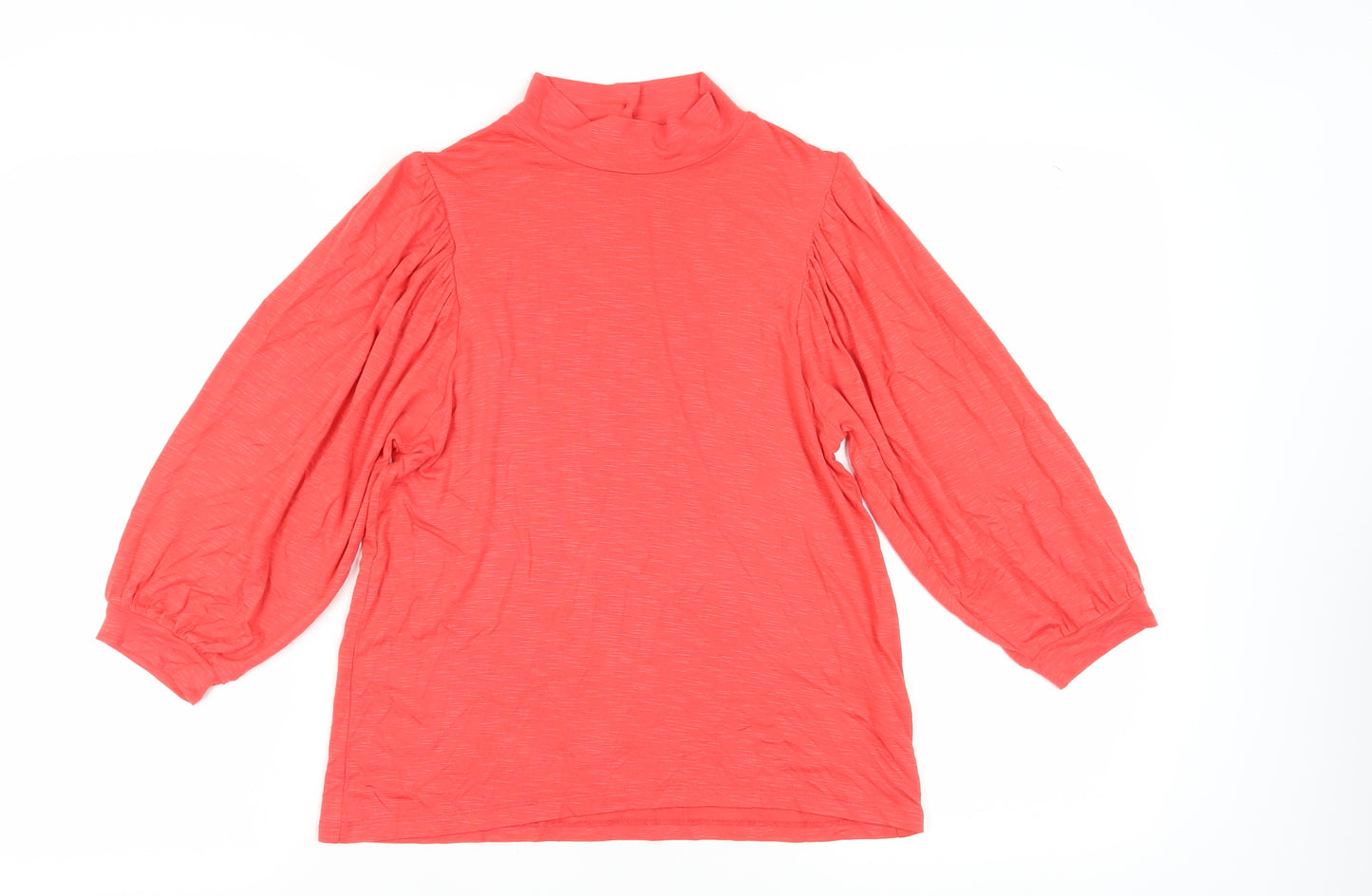 Oliver Bonas Women's Red Blouse Size 8 High Neck