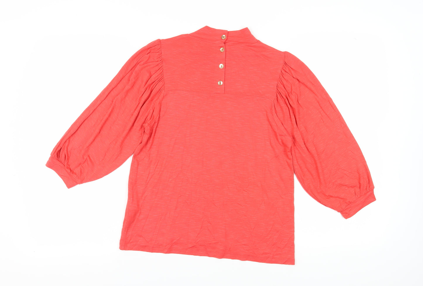 Oliver Bonas Women's Red Blouse Size 8 High Neck