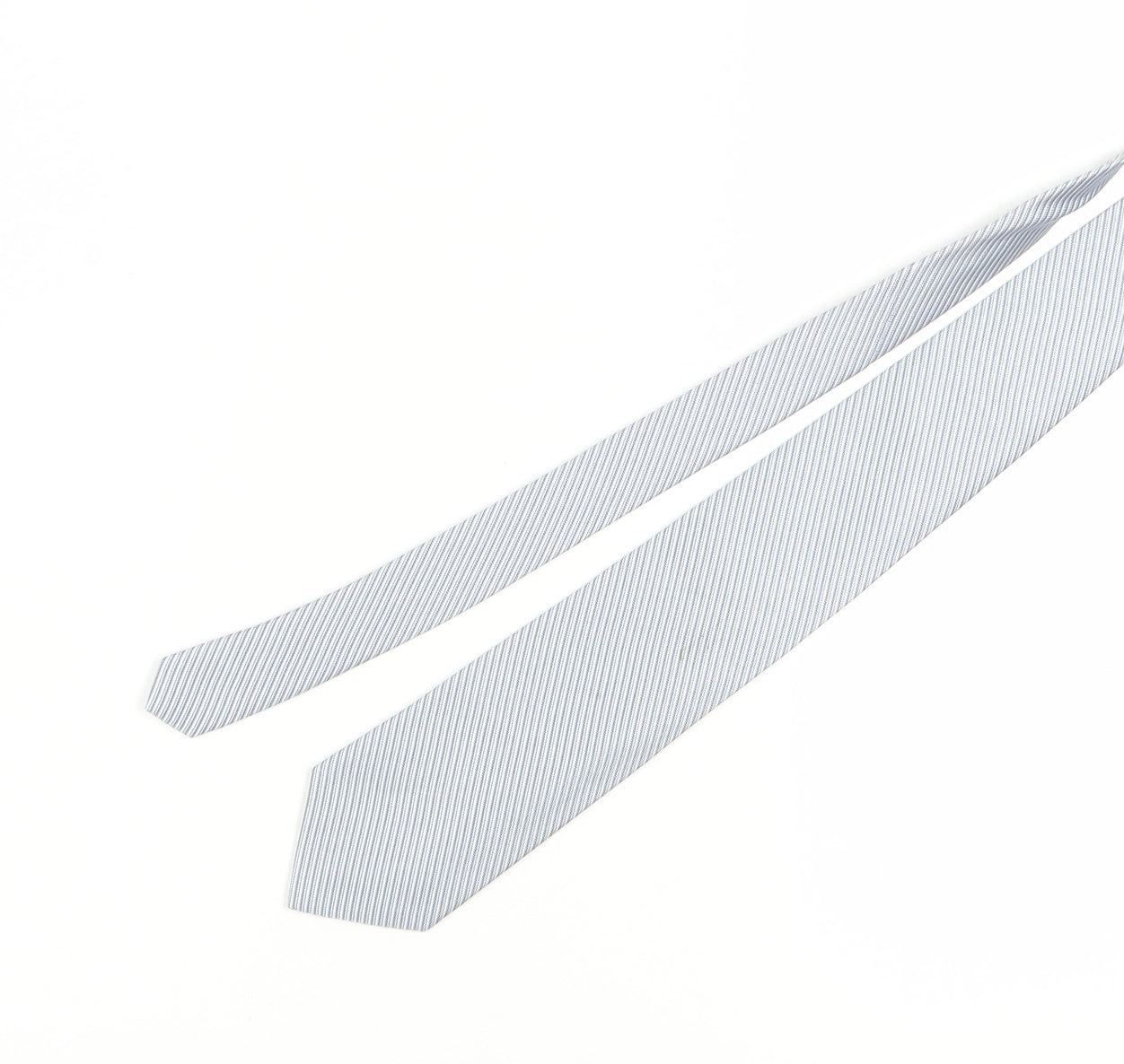 Calvin Klein Men's Blue Silk Striped Slim Tie