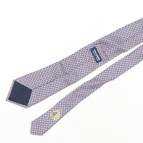 T.M. Lewin Men's Multicoloured Silk Geometric Tie