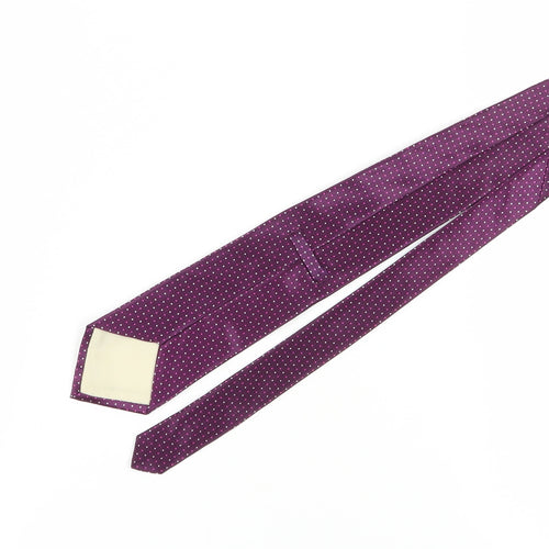 Marks and Spencer Men's Purple Polka Dot Slim Silk Tie