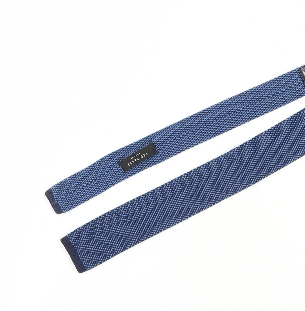 Ted Baker Men's Blue Knit Geometric Tie