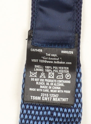 Ted Baker Men's Blue Knit Geometric Tie