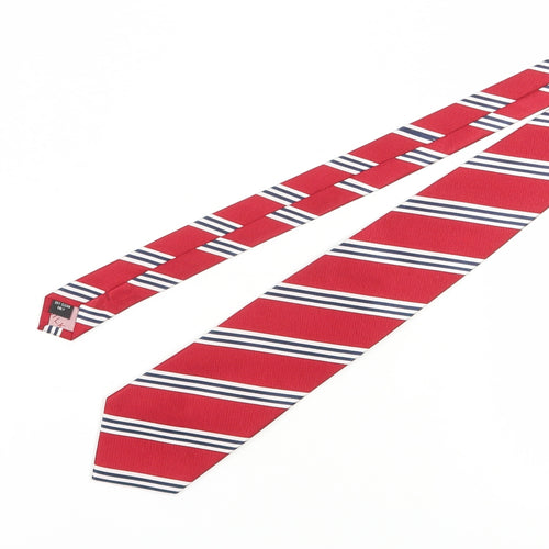 Klinger Men's Red Striped Silk Tie