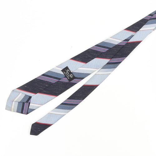 Town Talk Men's Blue Slim Striped Tie - Polyester
