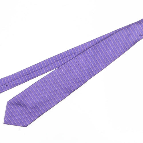 Gianni Ricci Men's Purple Striped Silk Tie, New