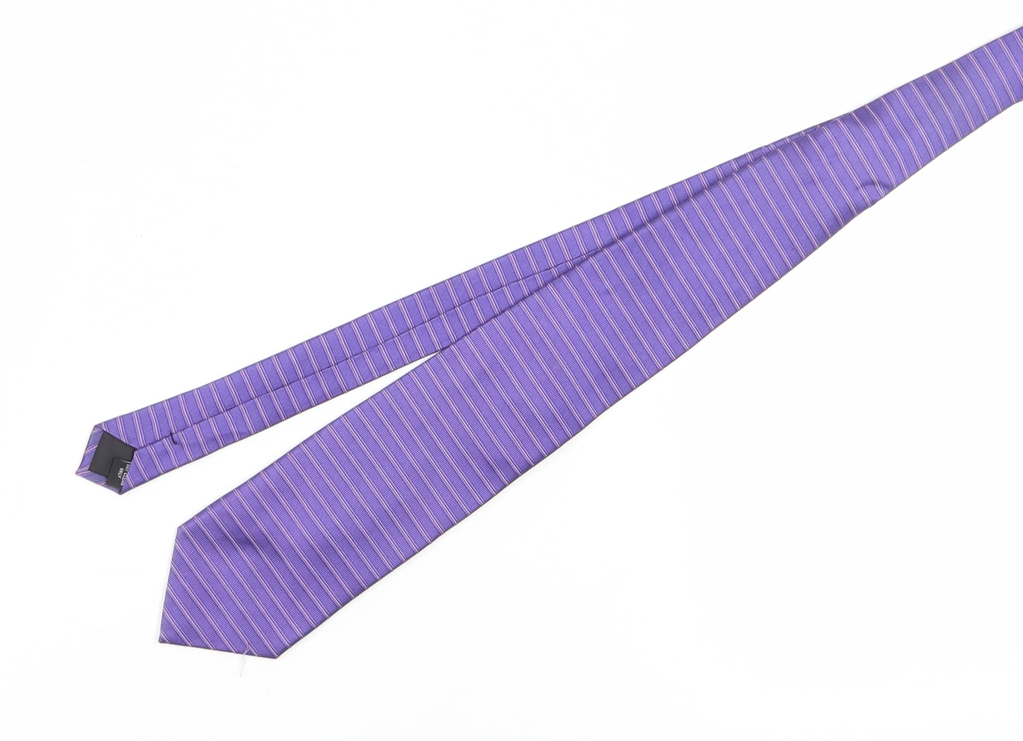 Gianni Ricci Men's Purple Striped Silk Tie, New