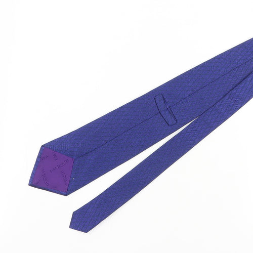 TM Lewin Men's Blue Silk Herringbone Tie
