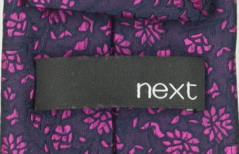 Next Men's Purple Floral Tie - One Size