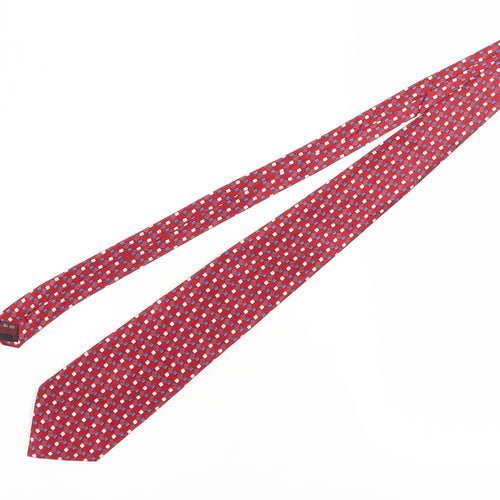 Umberto Bossi Men's Red Geometric Handmade Silk Tie