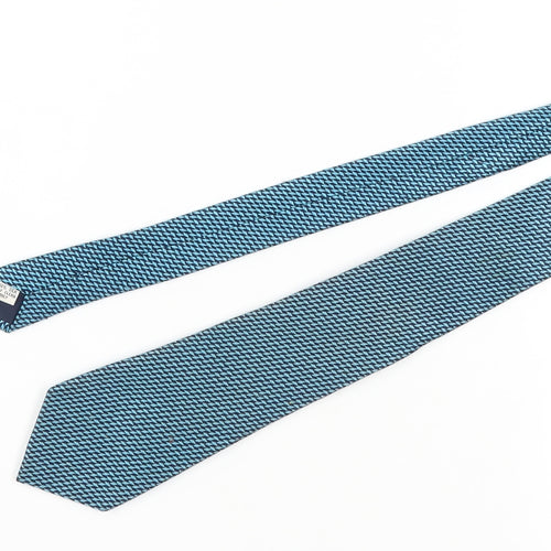 Bernard Weatherill Men's Blue Geometric Silk Tie
