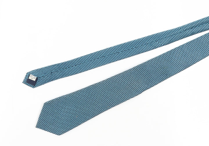 Bernard Weatherill Men's Blue Geometric Silk Tie
