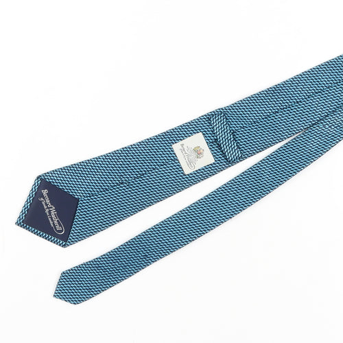 Bernard Weatherill Men's Blue Geometric Silk Tie