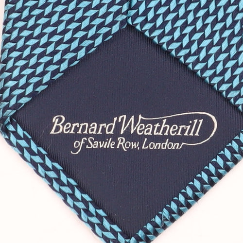 Bernard Weatherill Men's Blue Geometric Silk Tie