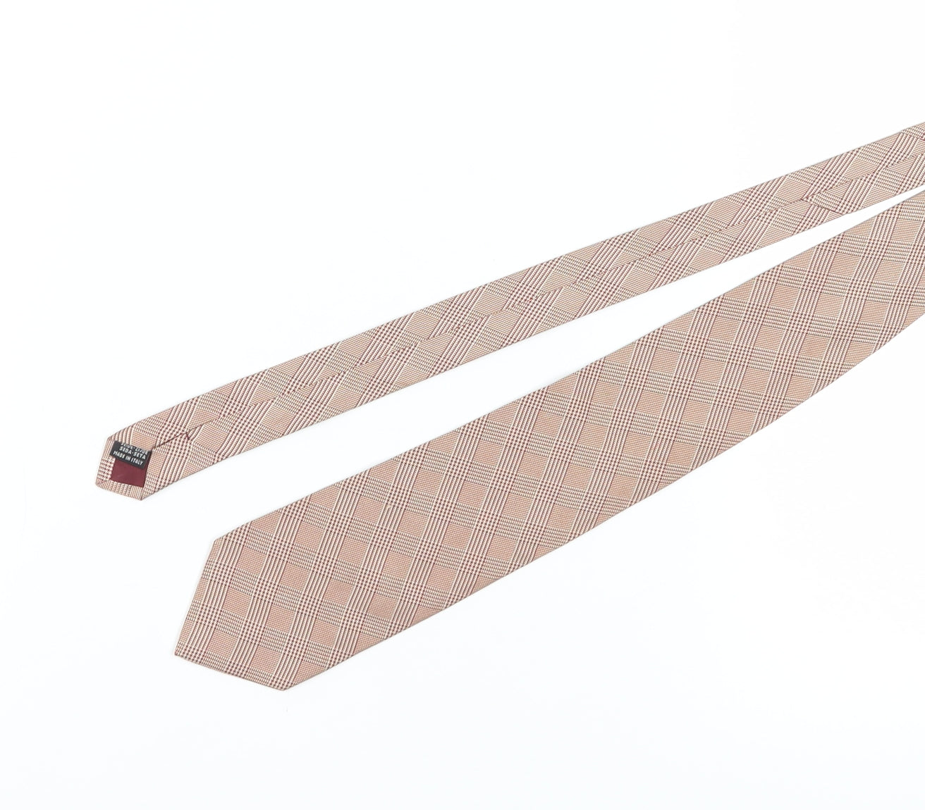 Ciro Citterio Men's Beige Silk Checked Tie